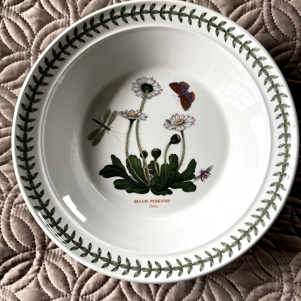 Portmeirion Botanic Garden set/6 large, flat, rimmed salad, soup, pasta bowls❣️ - Picture 3 of 9